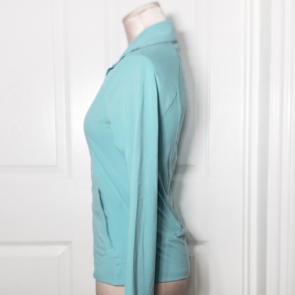 Adidas Athletic Track Zip Jacket Tiffany Blue Sz S - Picture 7 of 8